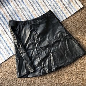 Loft leather flare/skater skirt size 4